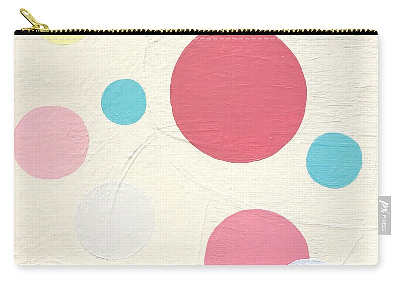 Colorful Circles Zip Pouch featuring the painting Circles by Christie Olstad