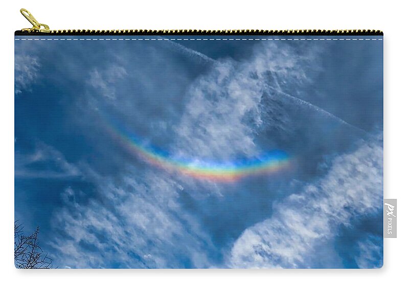 Radiant Carry-all Pouch featuring the photograph Circumzenithal Arc and Contrail by Judy Kennedy