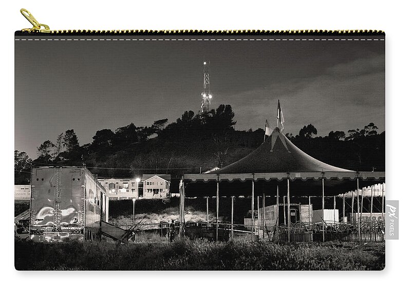 Circus Zip Pouch featuring the photograph Circus after dark by Eyes Of CC