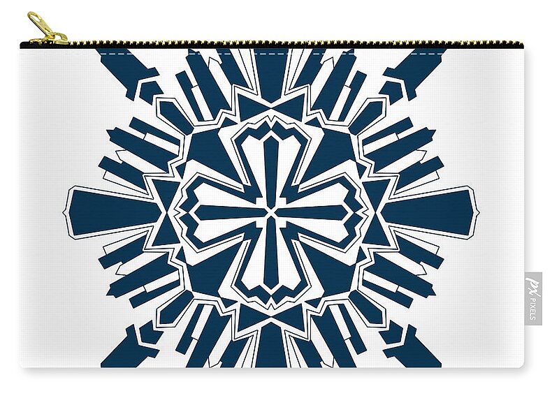 City Zip Pouch featuring the digital art City Intersection by Angie Tirado