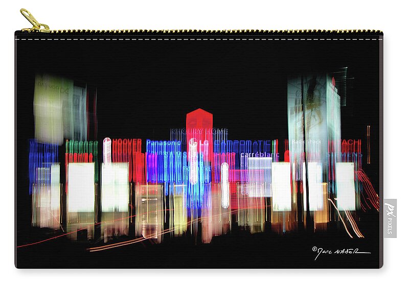 Photography Zip Pouch featuring the photograph City Lights, Beirut by Marc Nader