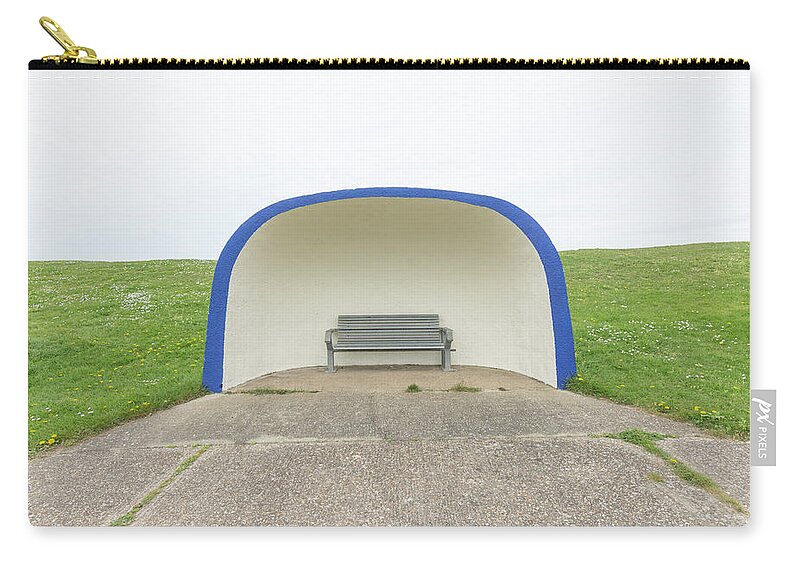 New Topographics Zip Pouch featuring the photograph Clam Shelter by Stuart Allen