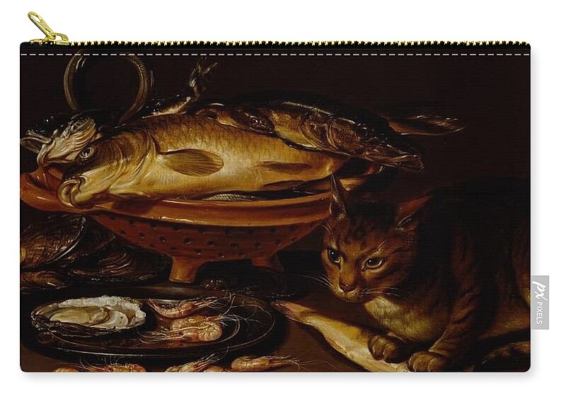 Clara Peeters - Still Life of Fish and Cat Zip Pouch by Les Classics - Fine  Art America