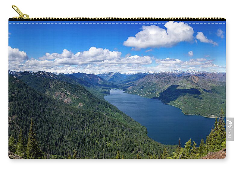 Alpine Lake Zip Pouch featuring the photograph Cle Elum Lake by Pelo Blanco Photo