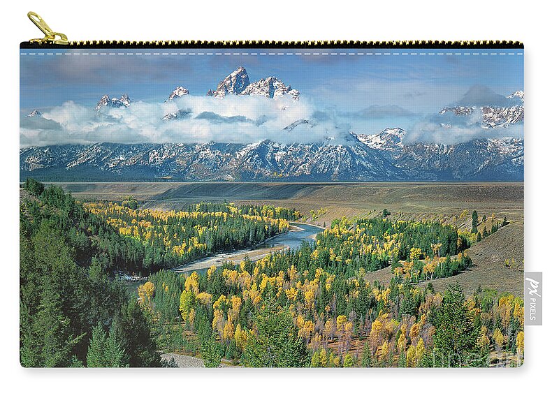Dave Welling Carry-all Pouch featuring the photograph Clearing Storm Snake River Overlook Grand Tetons Np by Dave Welling