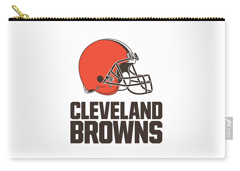 Cleveland Zip Pouch featuring the digital art Cleveland Browns by Tina G Anderson