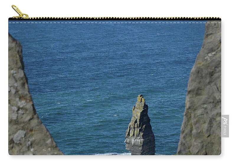 Cliffs Of Moher Zip Pouch featuring the photograph Cliffs of Moher Lookout Ireland by Lisa Blake