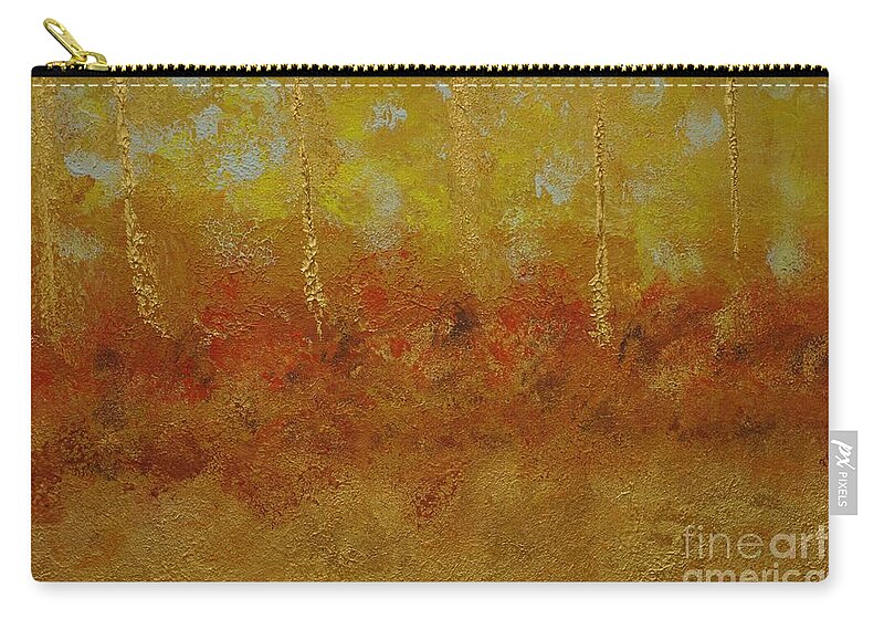 Abstract Zip Pouch featuring the painting Skies Over Western Wildfires by Jimmy Clark