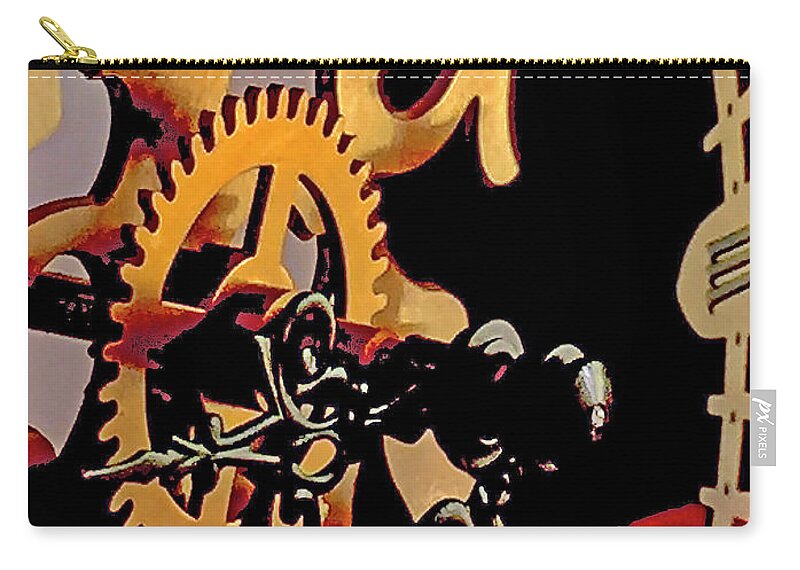 Clock Carry-all Pouch featuring the photograph Clockworks II by Kerry Obrist