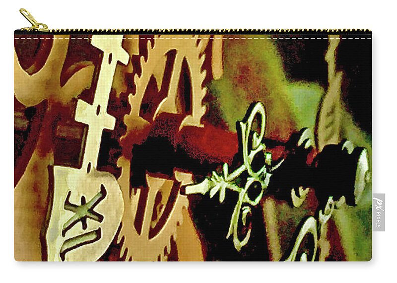 Clock Carry-all Pouch featuring the photograph Clockworks III by Kerry Obrist