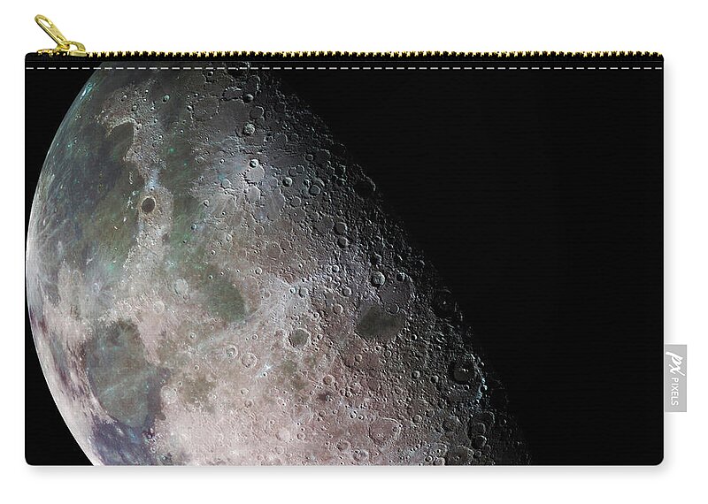 Moon Zip Pouch featuring the photograph Close up of the Moon by Roy Pedersen