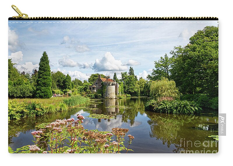 Horizontal Zip Pouch featuring the photograph Clouds Besieging The Castle by Catherine Sullivan