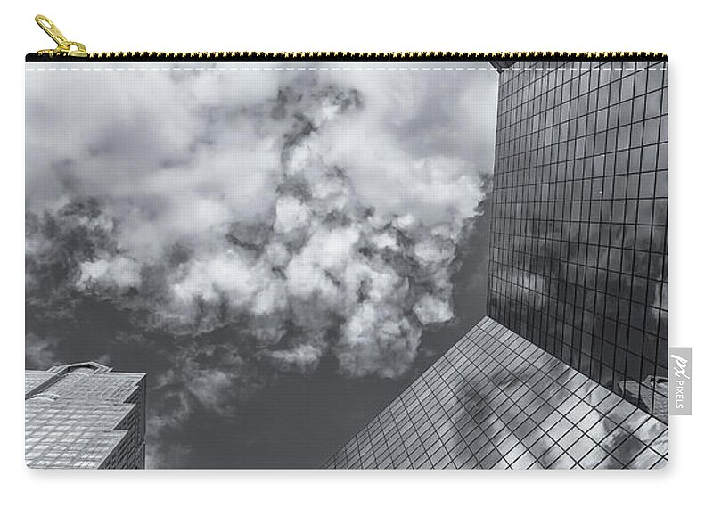 Alberta Zip Pouch featuring the photograph Clouds Bw by Jonathan Nguyen