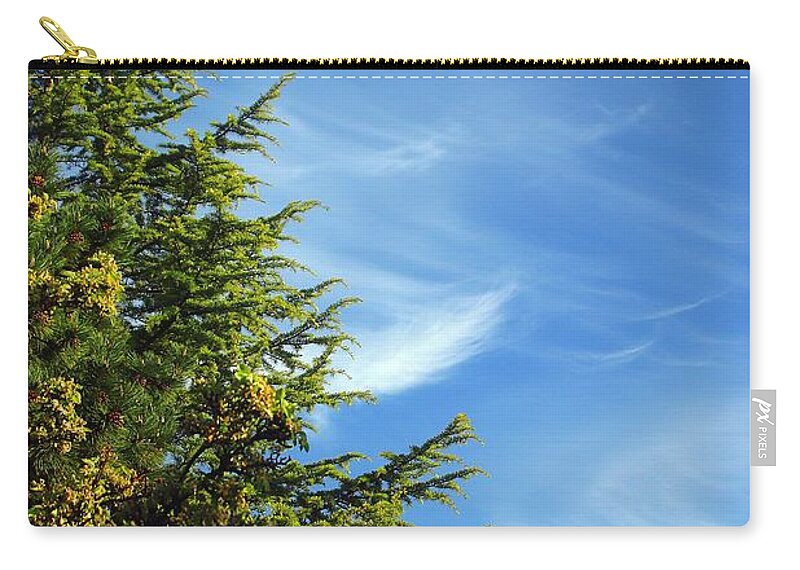 Clouds Zip Pouch featuring the photograph Clouds Imitating Trees by Kimberly Furey
