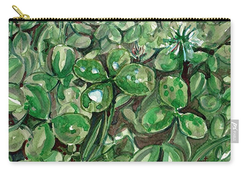 Clover Carry-all Pouch featuring the painting Clover field by George Cret
