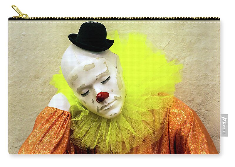 Clown Zip Pouch featuring the photograph Clown by Jarmo Honkanen