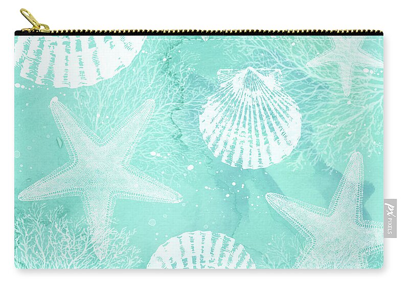 Coastal Zip Pouch featuring the digital art Coastal by Sylvia Cook