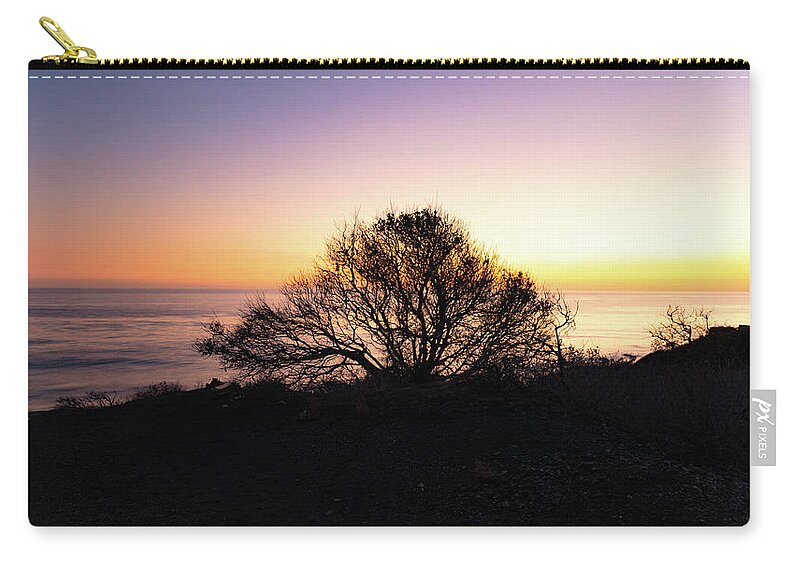 California Zip Pouch featuring the photograph Coastal Tree After Sunset by Matthew DeGrushe