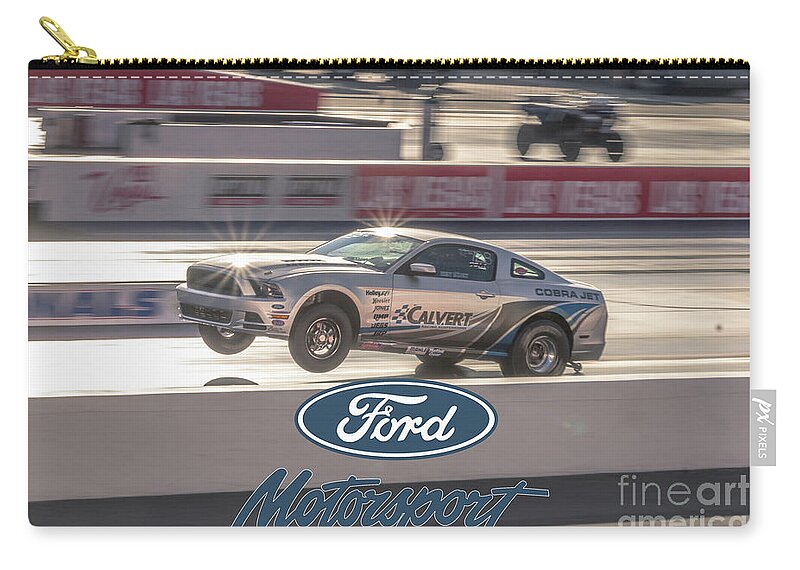 Ford Zip Pouch featuring the photograph CobraJet Air by Darrell Foster