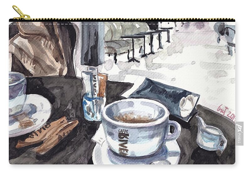 Coffee Carry-all Pouch featuring the painting Coffee Break by George Cret