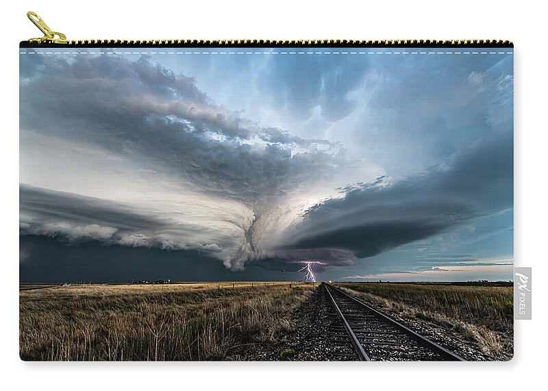 Weather Zip Pouch featuring the photograph Collision Course by Marcus Hustedde