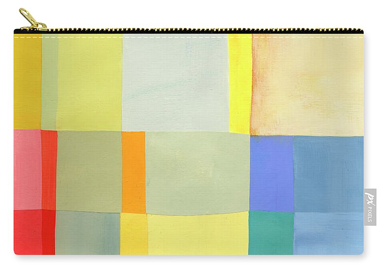 Abstract Art Zip Pouch featuring the painting Color Meditations #4 by Jane Davies