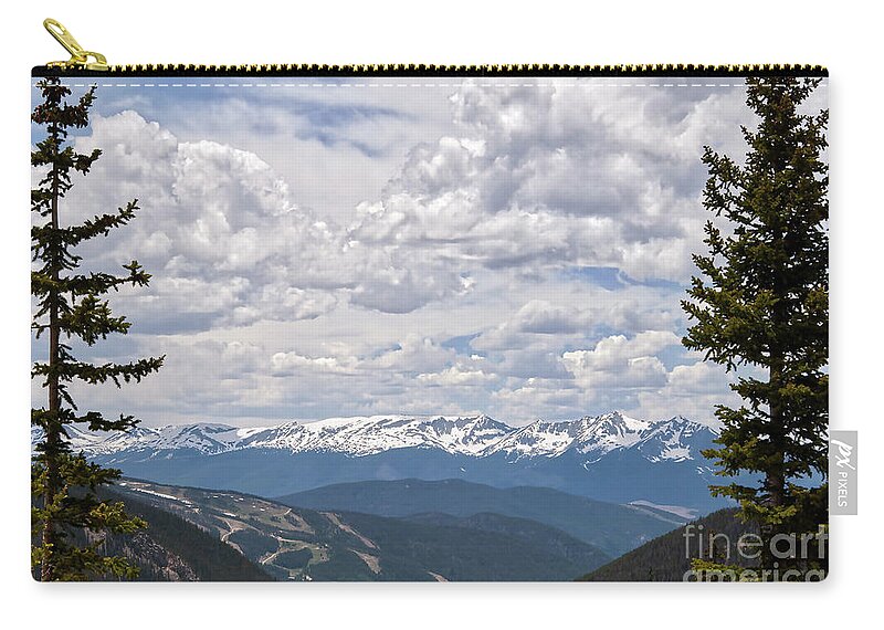 Rocky-mountains Zip Pouch featuring the photograph Colorado Ski Slopes In The Summer by Kirt Tisdale