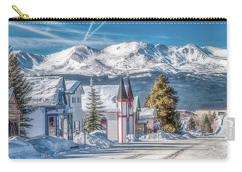 Colorado Zip Pouch featuring the photograph Colorado Sleepy Saturday Morning by Marcy Wielfaert