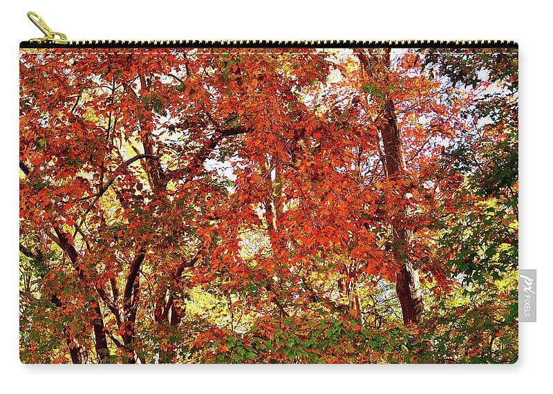 Autumns Zip Pouch featuring the photograph Colorful Autumn Leaves 3 High Resolution XL by Katy Hawk