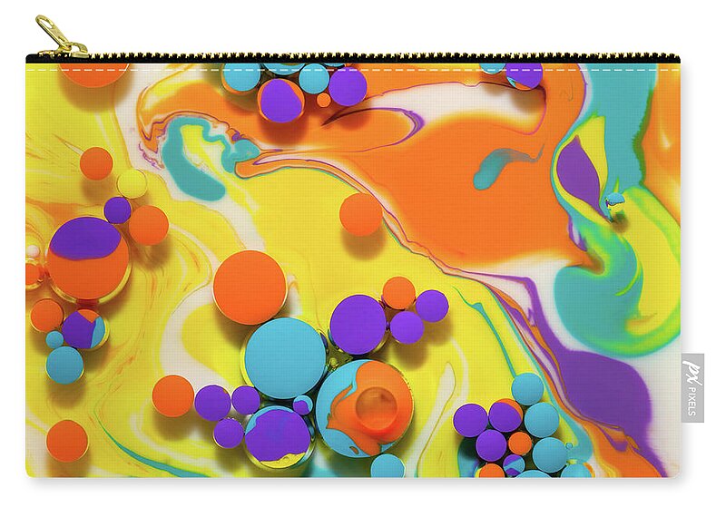 Abstract Zip Pouch featuring the photograph Colorful Chaos by Elvira Peretsman