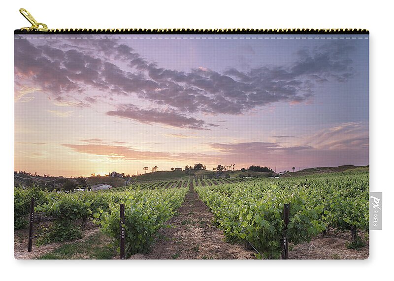 Temecula Zip Pouch featuring the photograph Colorful Clouds in Temecula by William Dunigan