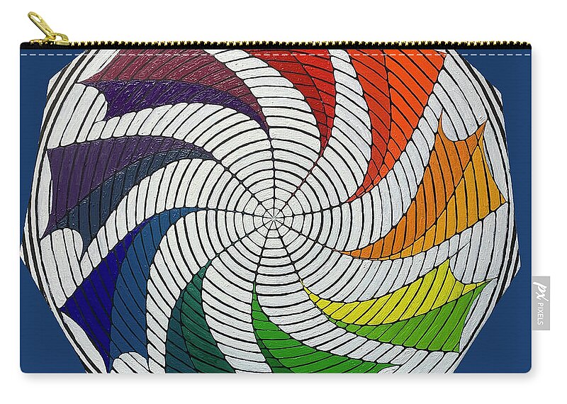  Zip Pouch featuring the painting Colorful Memories by James Lanigan Thompson MFA
