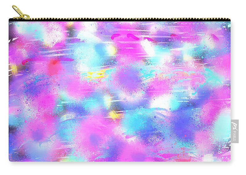 Impressionistic Expressionism Zip Pouch featuring the digital art Colorful Wonders by Zotshee Zotshee