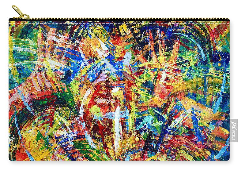 Africa Zip Pouch featuring the painting Colors by Jimmy Malinga
