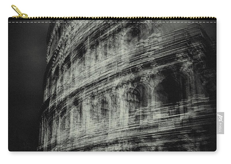 Monochrome Carry-all Pouch featuring the photograph Colosseo by Grant Galbraith