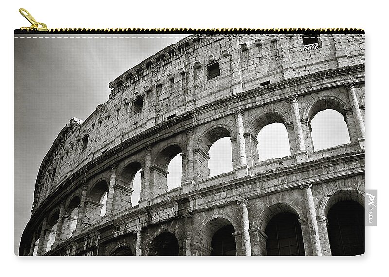 Colosseum Zip Pouch featuring the photograph Colosseum by Dave Bowman