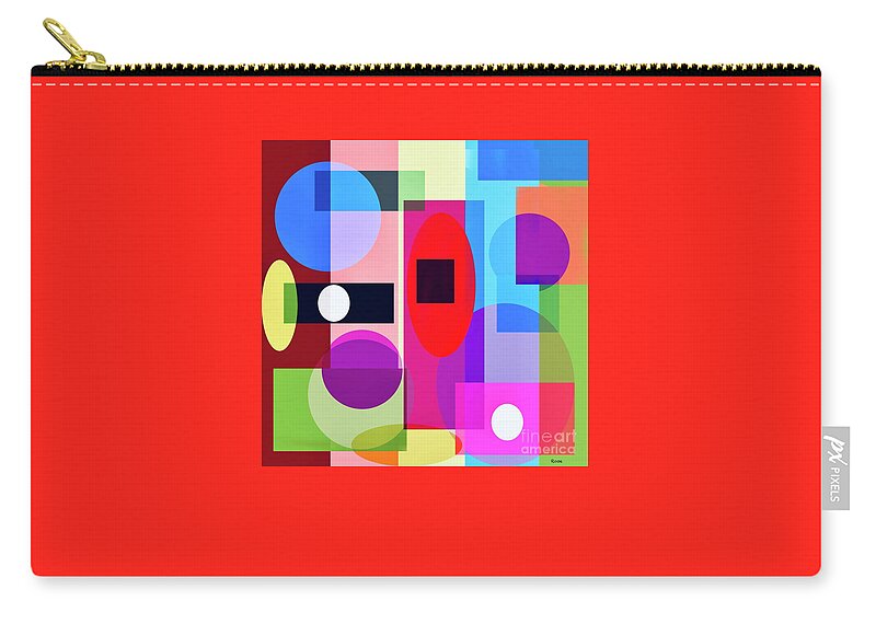Colourful Carry-all Pouch featuring the digital art Colourful abstract by Elaine Hayward