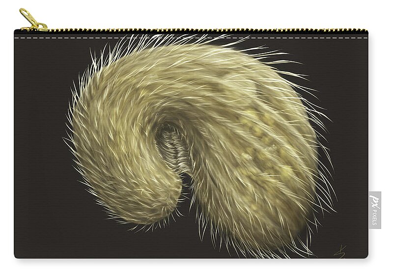 Colpoda Carry-all Pouch featuring the digital art Colpoda by Kate Solbakk