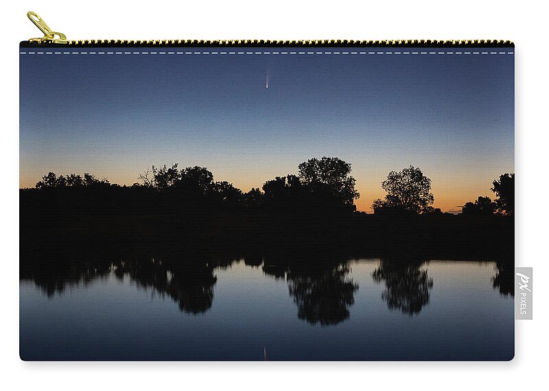 Comet Zip Pouch featuring the photograph Comet NEOWISE in the Pre-Dawn Hour by Tony Hake