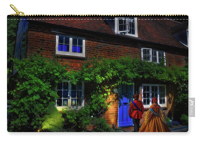  Zip Pouch featuring the photograph Coming Home to Cedar Cottage by Alison Frank