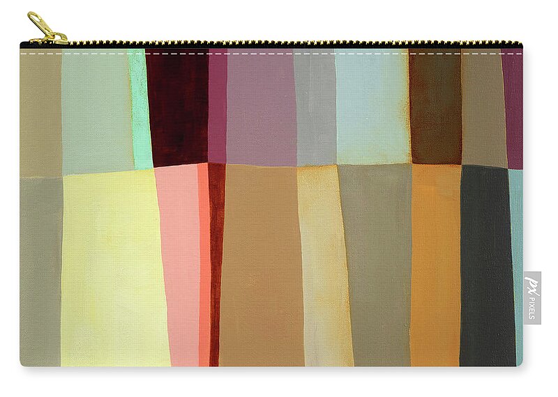 Abstract Art Zip Pouch featuring the painting Common Thread #5 by Jane Davies