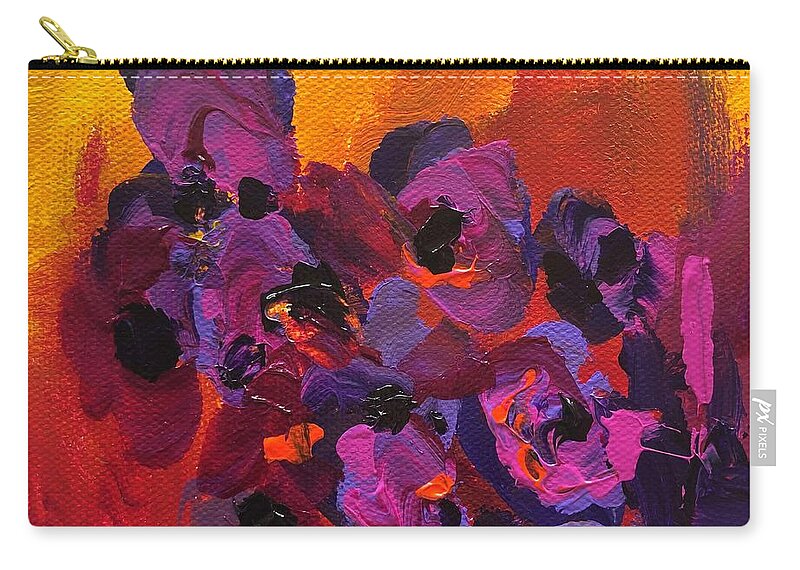 Gift Zip Pouch featuring the painting Compassion 1 by Preethi Mathialagan