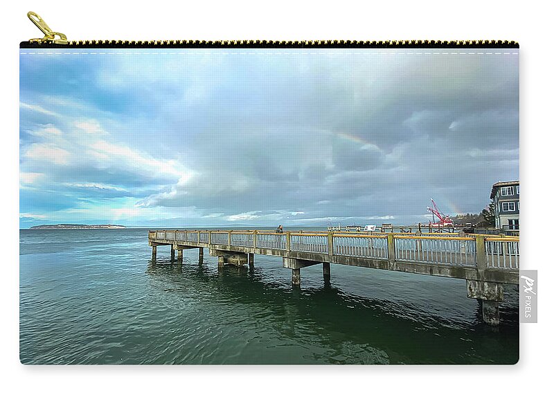 Rainbow Zip Pouch featuring the photograph Complete Rainbow by Anamar Pictures