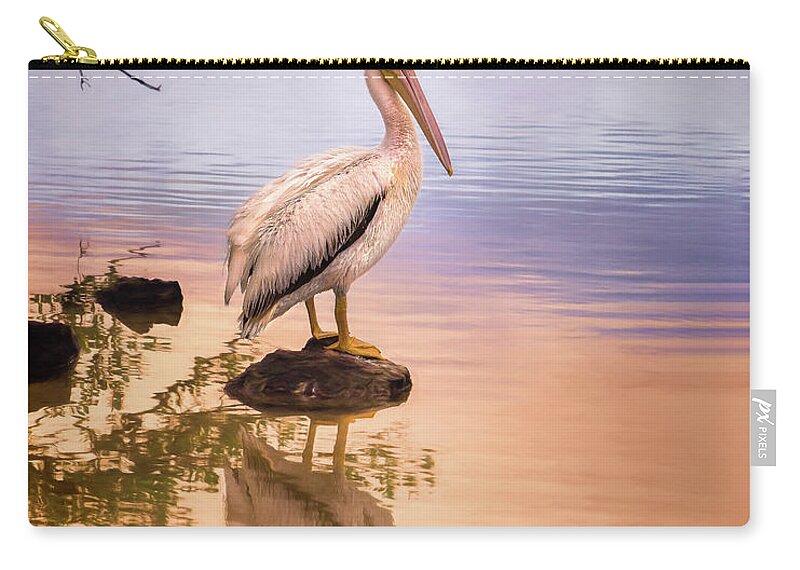 2/2/16 Zip Pouch featuring the photograph Reflection At Sunrise by Louise Lindsay