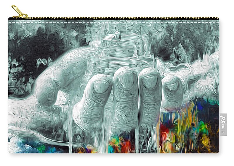 Clouds Zip Pouch featuring the digital art Consciousness The Ineffable by Jeff Malderez