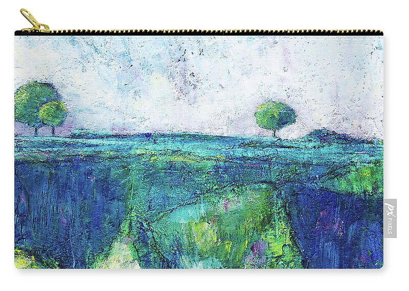 Dreamscape Zip Pouch featuring the painting Contemplation by Winona's Sunshyne