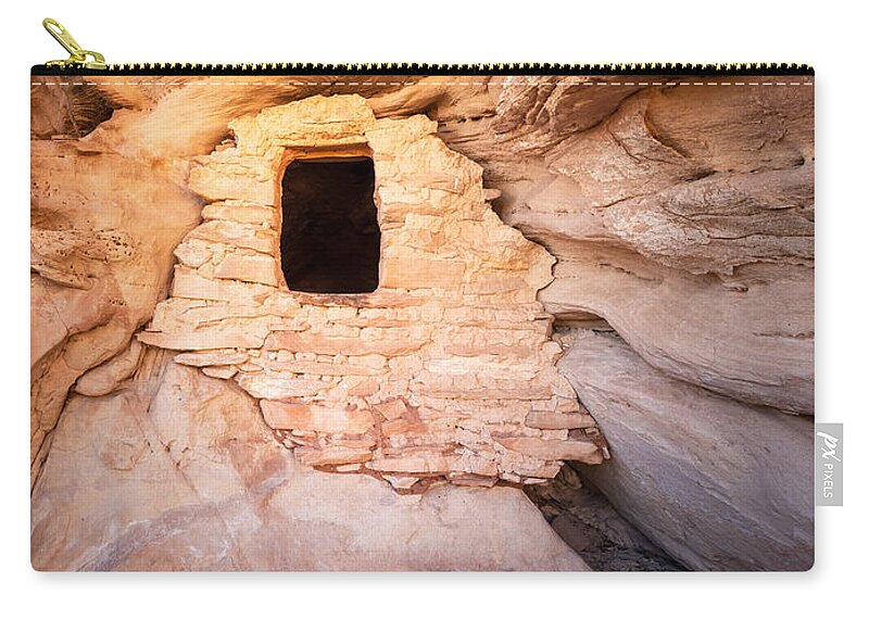 Anasazi Zip Pouch featuring the photograph Converging by Peter Boehringer
