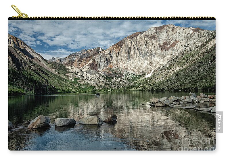 Convict Lake Zip Pouch featuring the photograph Convict Lake Reflection by Sandra Bronstein