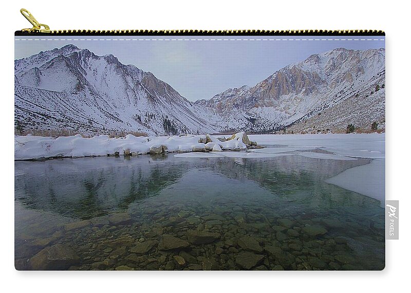 Convict Lake Zip Pouch featuring the photograph Convict Winter by Sean Sarsfield