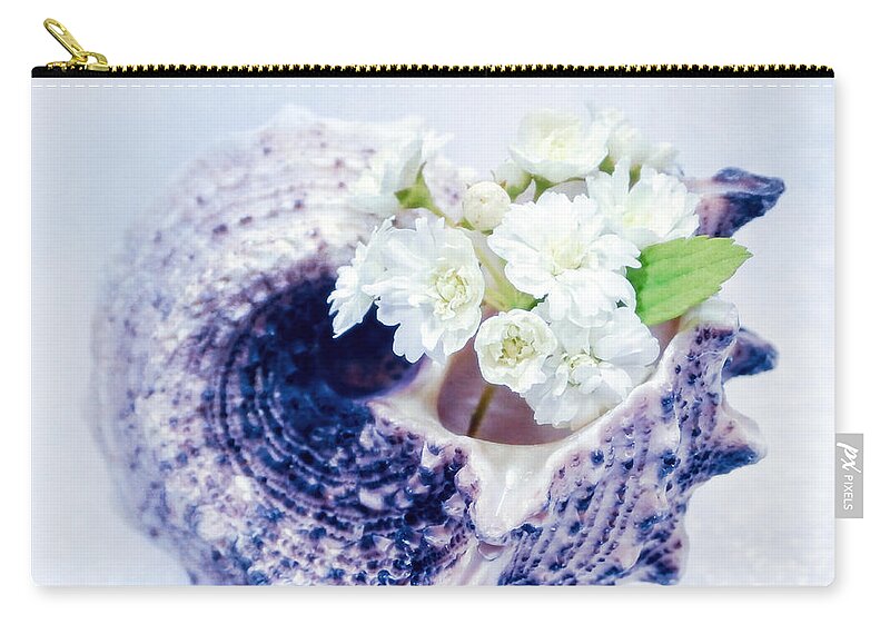 Blue Zip Pouch featuring the photograph Cool Blues by Ella Kaye Dickey